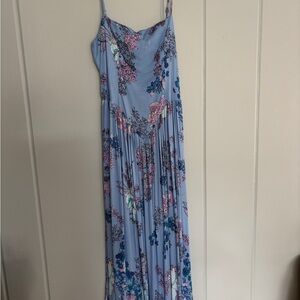 Urban Outfitters Light Blue Floral Maxi Dress